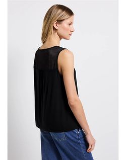 Camiseta s/m combinada rejilla Street One Black