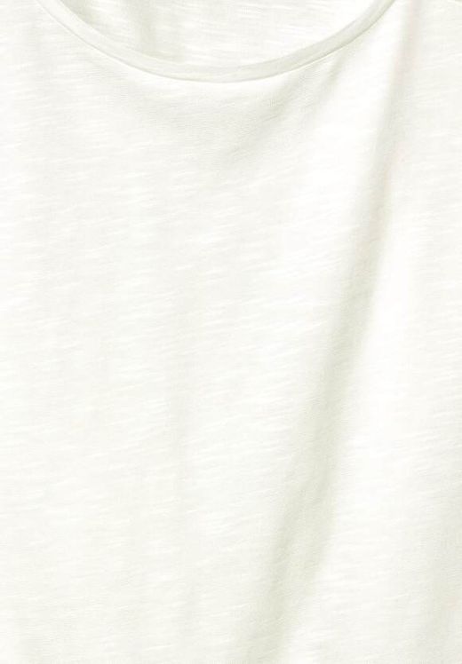 Camiseta s/m con detalle calado Street One Off White