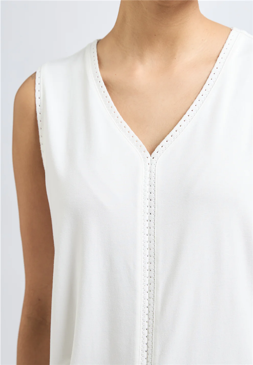 Camiseta s/m con detalle calado Street One Off White