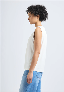 Camiseta s/m con detalle calado Street One Off White