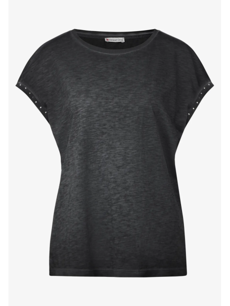 Camiseta s/m con detalle tachuelas Street One Dark Grey 32