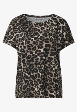 Camiseta s/m con estampado animal print Street One Black
