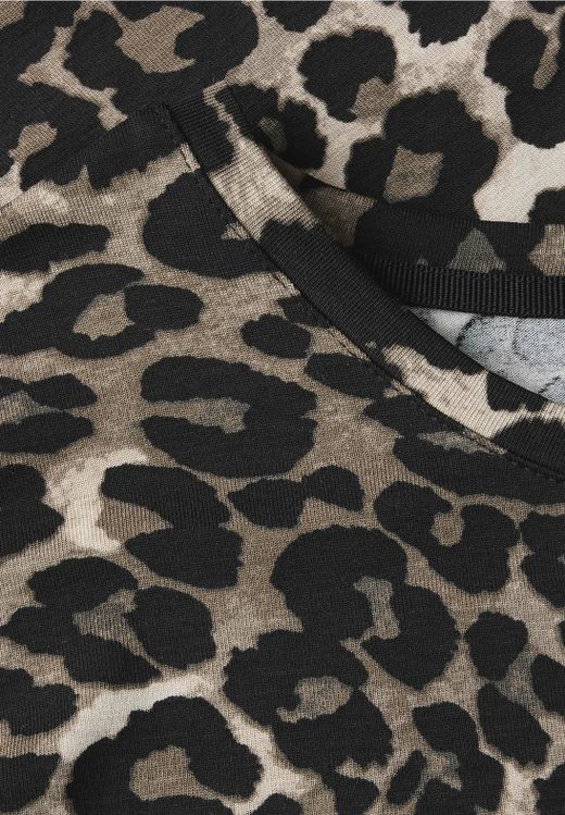 Camiseta s/m con estampado animal print Street One Black