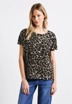 Camiseta s/m con estampado animal print Street One Black
