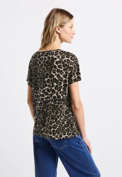 Camiseta s/m con estampado animal print Street One Black