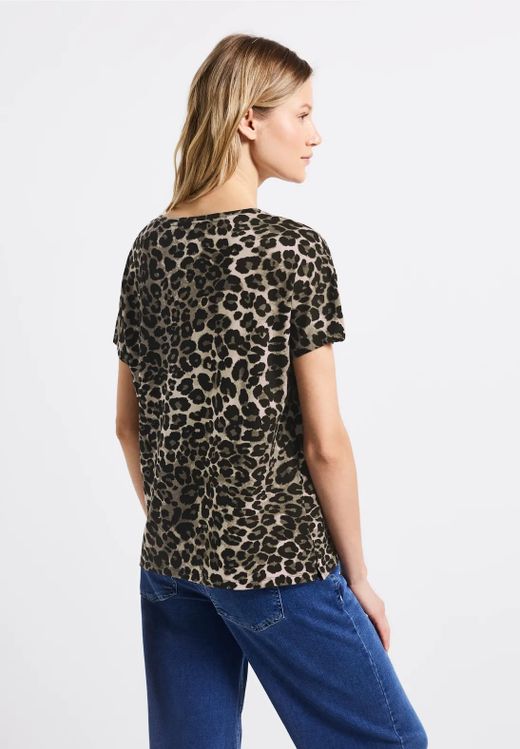 Camiseta s/m con estampado animal print Street One Black
