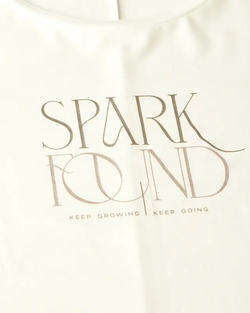 Camiseta s/m con letras Spark Found Street One Off White