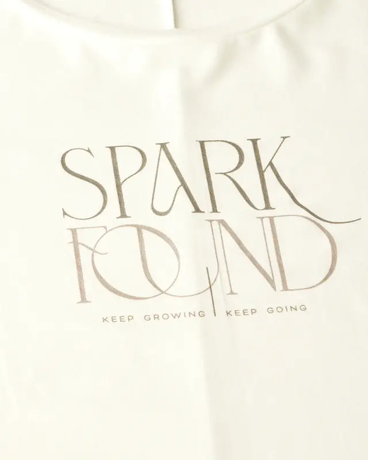 Camiseta s/m con letras Spark Found Street One Off White