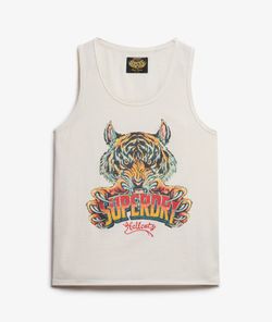 Camiseta s/m con print multicolor Superdry Off White