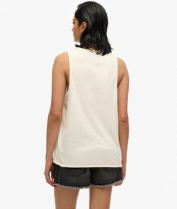 Camiseta s/m con print multicolor Superdry Off White