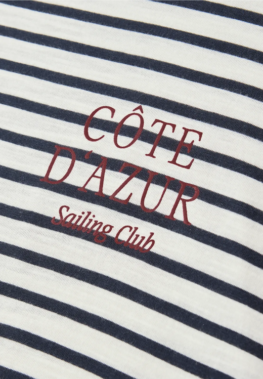 Camiseta s/m con rayas marineras Street One Shadow Blue