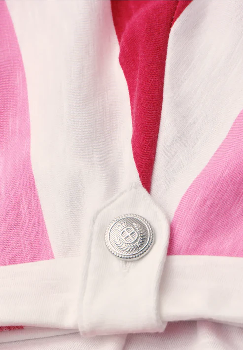 Camiseta s/m con rayas tricolor Street One Red