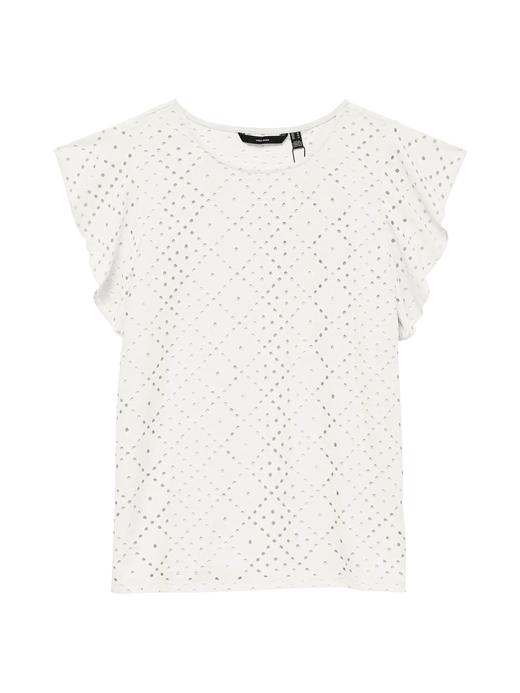 Camiseta s/m con rombos calados Vero Moda Snow White