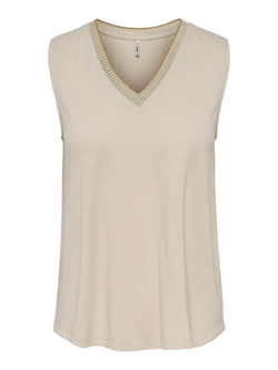 Camiseta s/m de cuello pico Only Pumice Stone