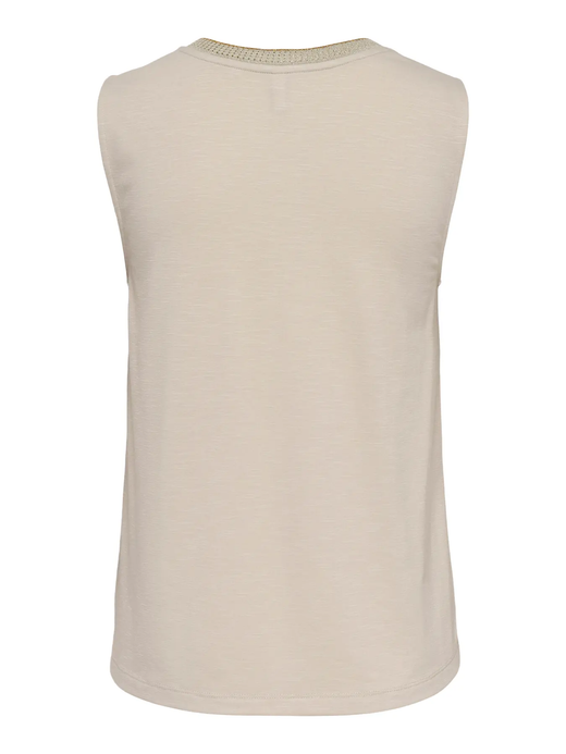 Camiseta s/m de cuello pico Only Pumice Stone