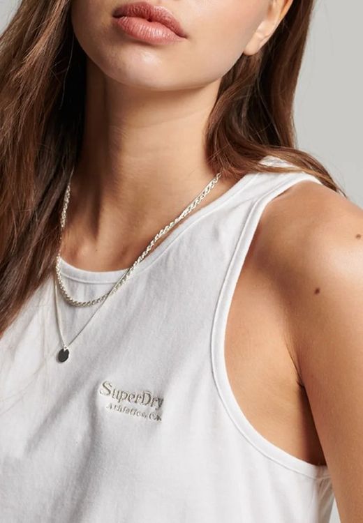 Camiseta s/m lisa Superdry White