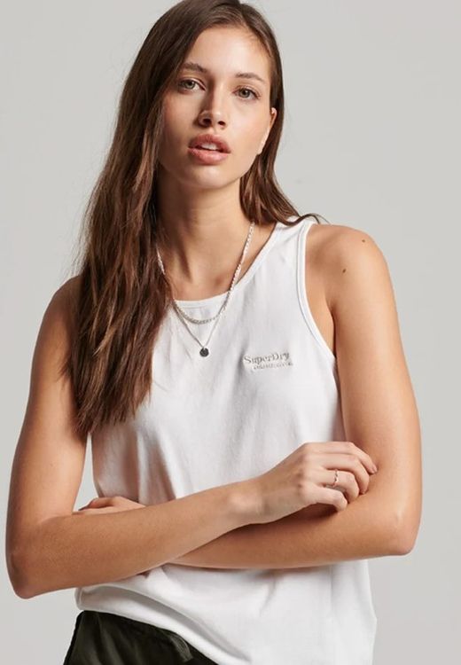 Camiseta s/m lisa Superdry White