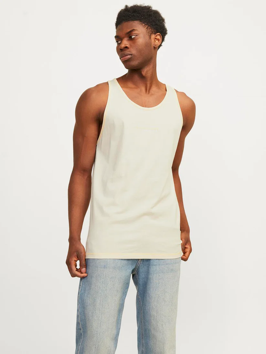 Camiseta tirantes con letras pequeñas pecho Jack & Jones Buttercream