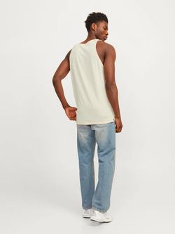 Camiseta tirantes con letras pequeñas pecho Jack & Jones Buttercream