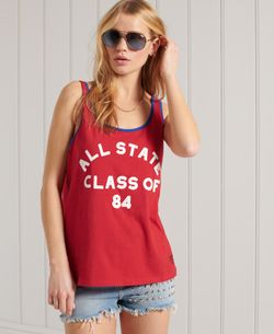 Camiseta tirantes ribetes contrastados Superdry Red
