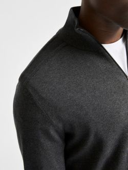 Cardigan básico con cremallera Selected Anthracite