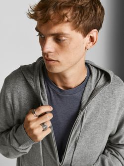 Cardigan con cremallera y capucha Jack & Jones Grey Melange