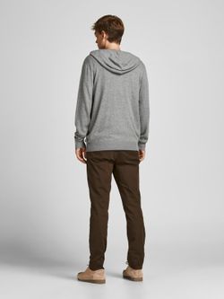 Cardigan con cremallera y capucha Jack & Jones Grey Melange