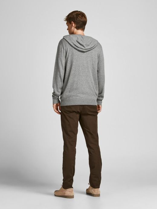 Cardigan con cremallera y capucha Jack & Jones Grey Melange