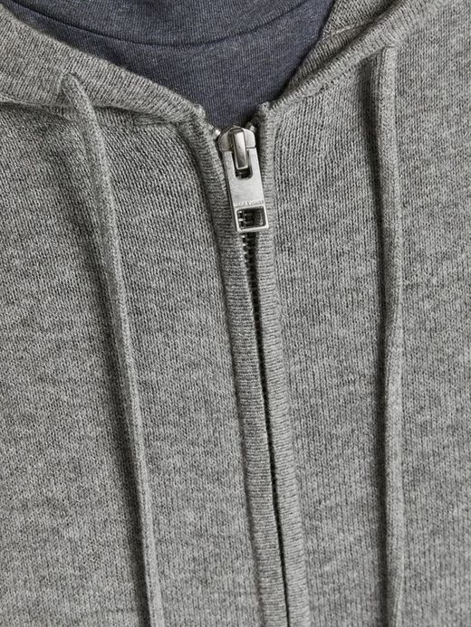 Cardigan con cremallera y capucha Jack & Jones Grey Melange