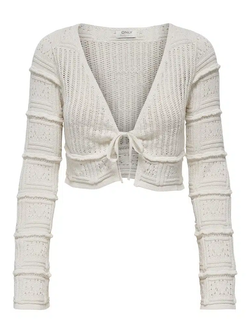 Cardigan corto calado Only Cloud Dancer