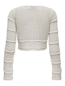 Cardigan corto calado Only Cloud Dancer