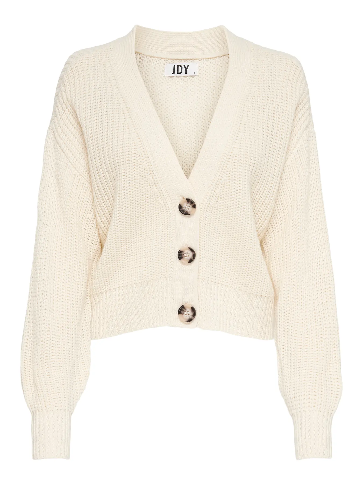 Cardigan corto con botones grandes Jdy Eggnog