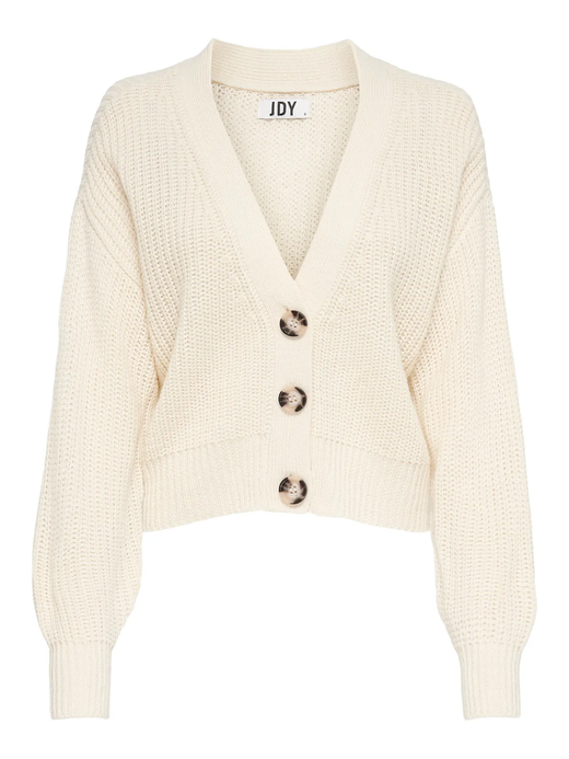 Cardigan corto con botones grandes Jdy Eggnog
