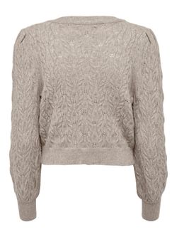 Cardigan corto con trenzas Only Mocha Mousse