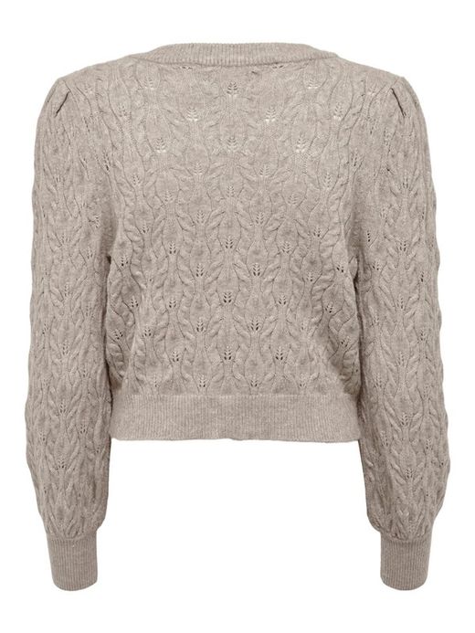 Cardigan corto con trenzas Only Mocha Mousse