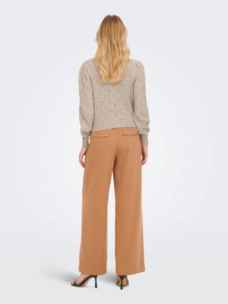 Cardigan corto con trenzas Only Mocha Mousse