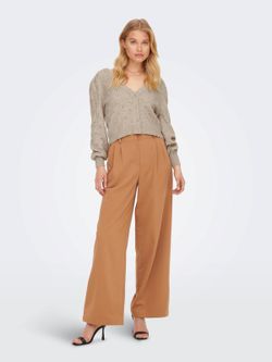 Cardigan corto con trenzas Only Mocha Mousse