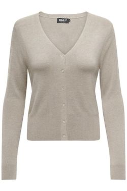 Cardigan de punto básico con botones Only Whitecap Gray