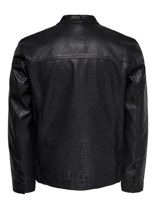Cazadora básica polipiel Only & Sons Black