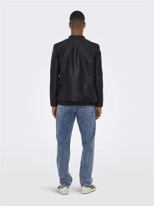 Cazadora básica polipiel Only & Sons Black