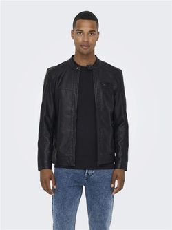 Cazadora básica polipiel Only & Sons Black