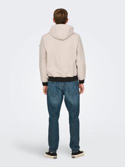 Cazadora con capucha corta Only & Sons Silver