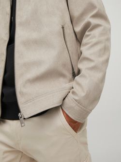 Cazadora corta con cremallera Jack & Jones Beige