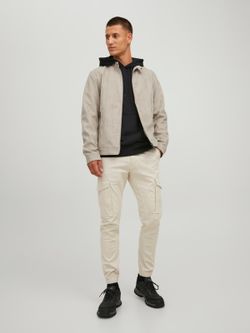Cazadora corta con cremallera Jack & Jones Beige