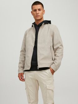 Cazadora corta con cremallera Jack & Jones Beige