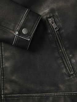 Cazadora de polipiel envejecida Jack & Jones Black