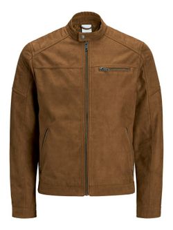 Giacca semplice con zip Jack & Jones Cognac