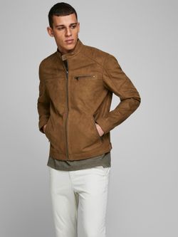 Giacca semplice con zip Jack & Jones Cognac