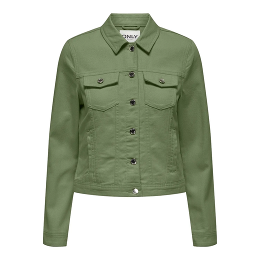 Cazadora tejana color Only Oil Green