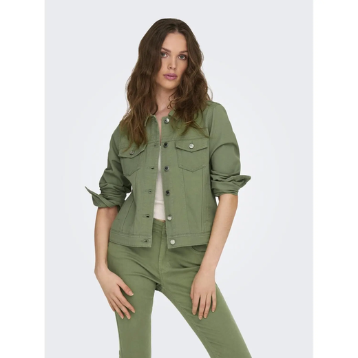 Cazadora tejana color Only Oil Green